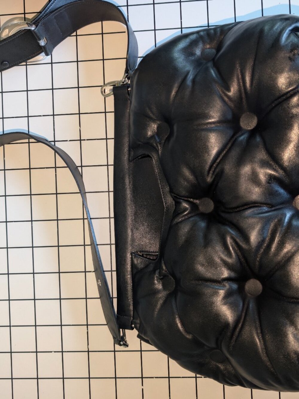 Maison Margiela - Glam Slam Classique Large Quilted Leather Bag, Black - Picture 7 of 11
